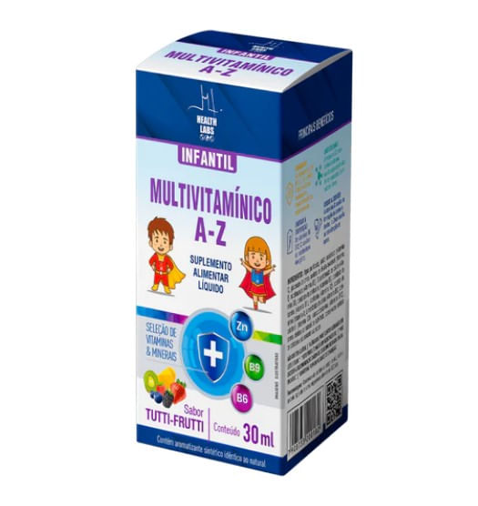 Multivitamínico A-Z Tutti-Frutti Infantil Health Labs Gotas 30ml